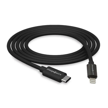 Cable Lightning a USB tipo C macho de 6 pies con suministro de energía de ChargeWorx, color negro 