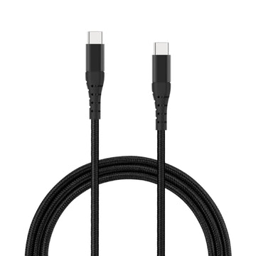 Cable trenzado USB-C a USB-C 3.0 de 10 pies de Tekya, color negro