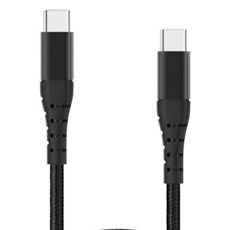 Tekya 10 ft USB-C to USB-C 3.0 Braided Cable - Black