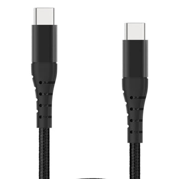 Cable trenzado USB-C a USB-C 3.0 de 10 pies de Tekya, color negro