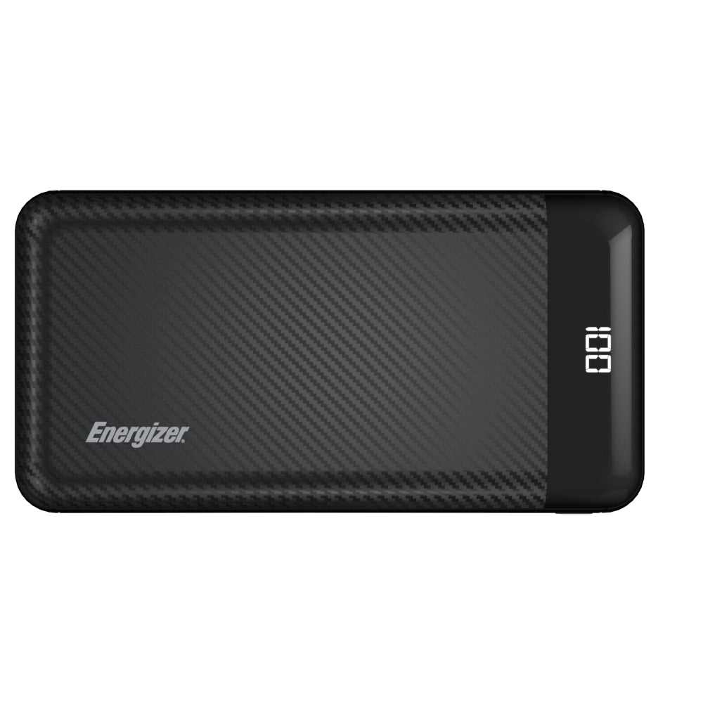 Energizer UE30068 15W Fast Charging Power Bank with USB-C & Dual USB-A - Black