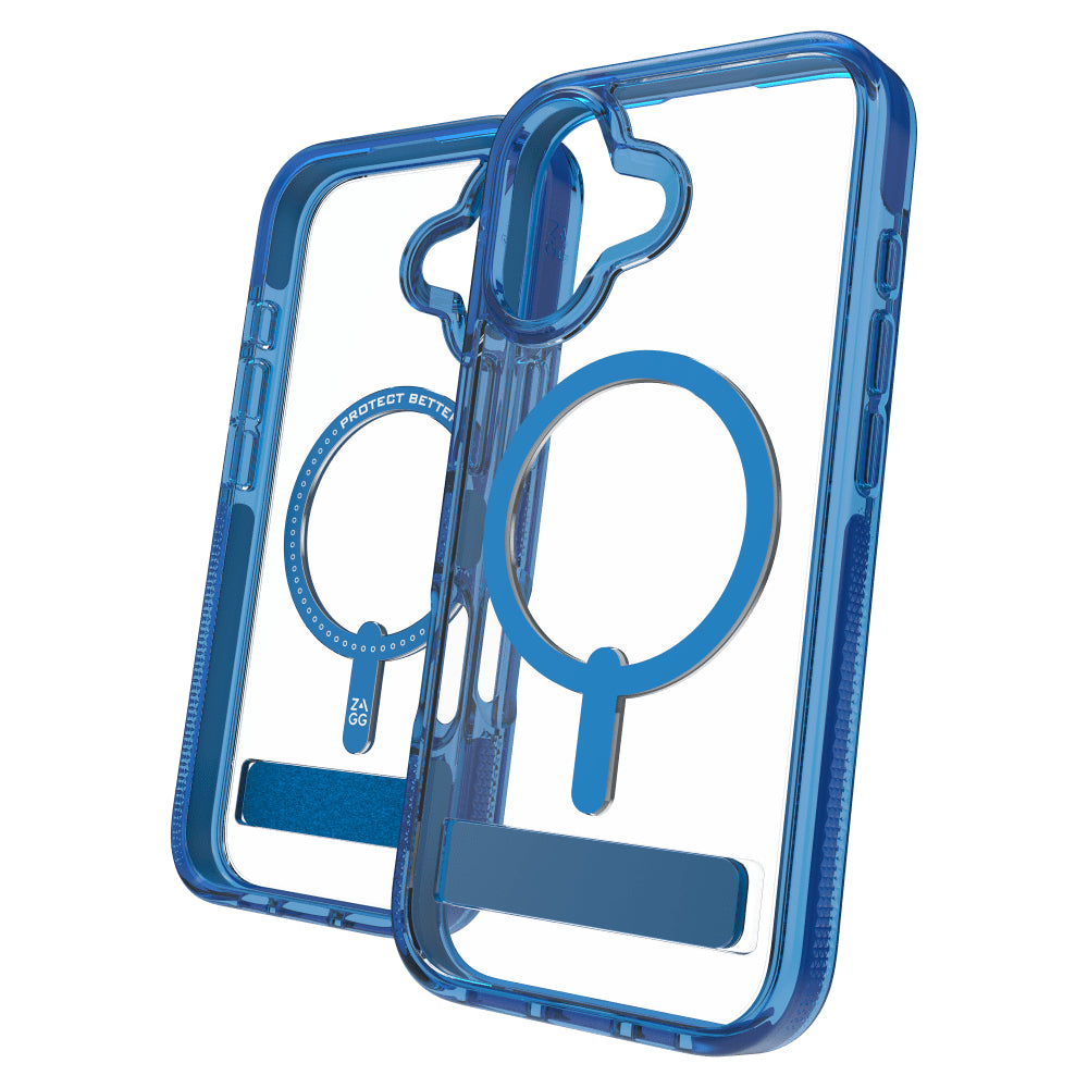 ZAGG Santa Cruz Snap MagSafe Case with Kickstand for Apple iPhone 17 - Blue