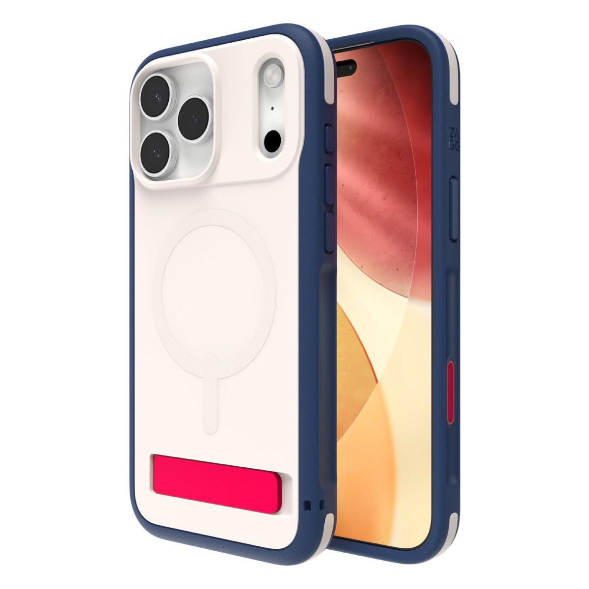 ZAGG Sedona Snap Magsafe Case with Kickstand for Apple iPhone 17 Pro Max - Blue/Red