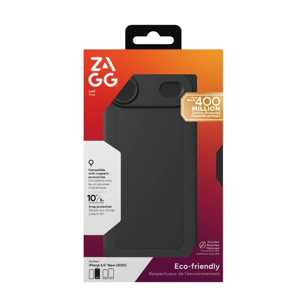 ZAGG Luxe Snap MagSafe Case for Apple iPhone Air - Black