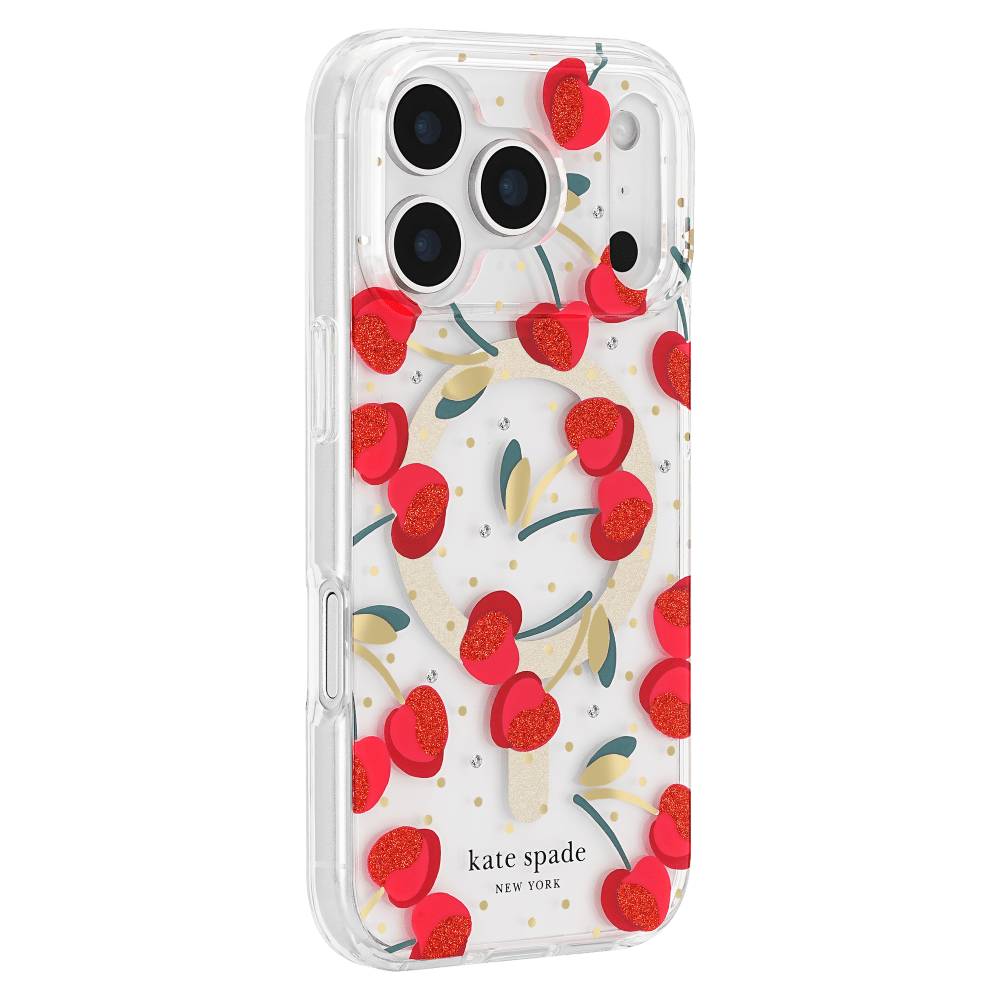 Case-Mate Kate Spade New York Magsafe Case for Apple iPhone 17 Pro - Clear/Red