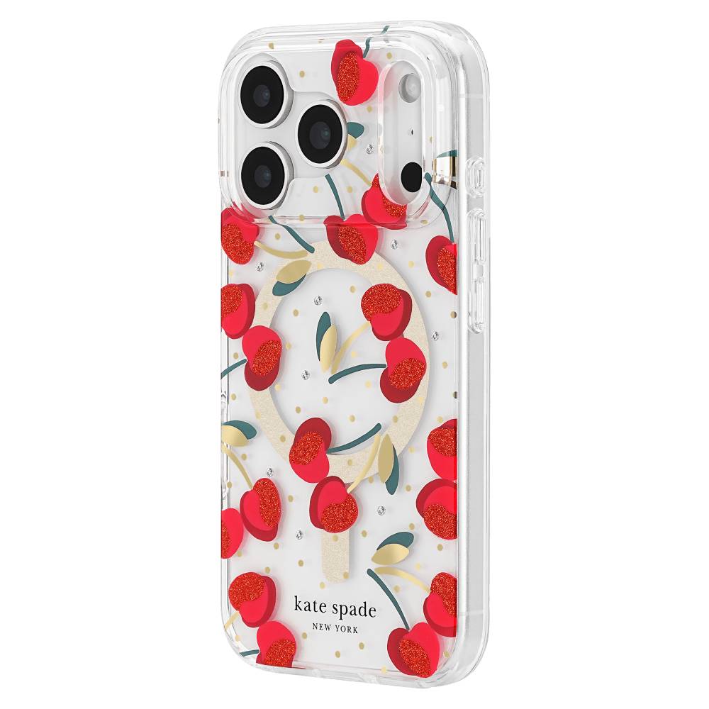 Case-Mate Kate Spade New York Magsafe Case for Apple iPhone 17 Pro - Clear/Red