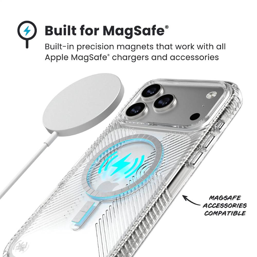 Speck Presidio Grip MagSafe Case for Apple iPhone 17 Pro Max - Clear