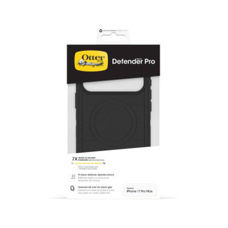 Otterbox Defender Pro MagSafe Camera Control Case with Removable Frame for iPhone 17 Pro Max - Black