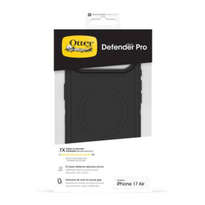 Otterbox Defender Pro MagSafe Camera Control Case with Removable Frame for Apple iPhone Air - Black