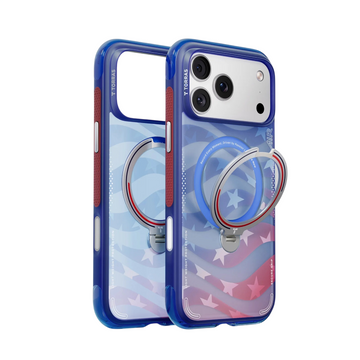 Torras Ostand Q3 Air Football Limited Magsafe Case for iPhone 17 Pro Max - Blue/Red