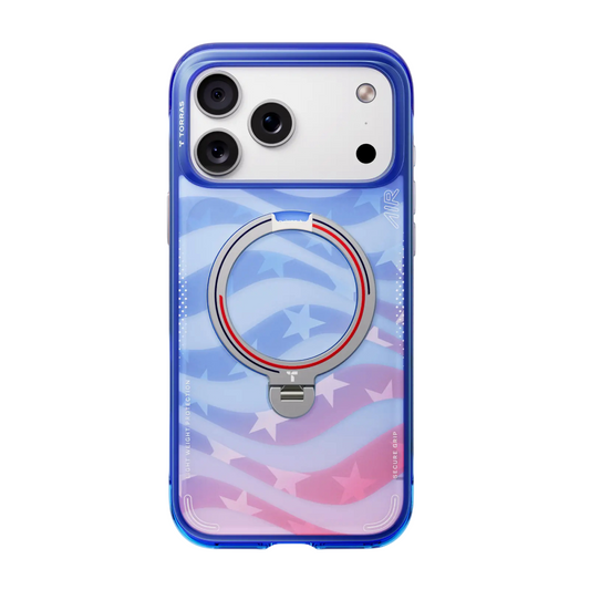 Torras Ostand Q3 Air Football Limited Magsafe Case for iPhone 17 Pro Max - Blue/Red