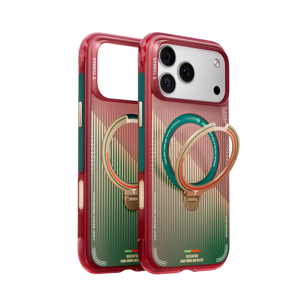 Torras X Portuguese Football Federation Ostand Q3 Air Magsafe Case for iPhone 17 Pro Max - Red/Green