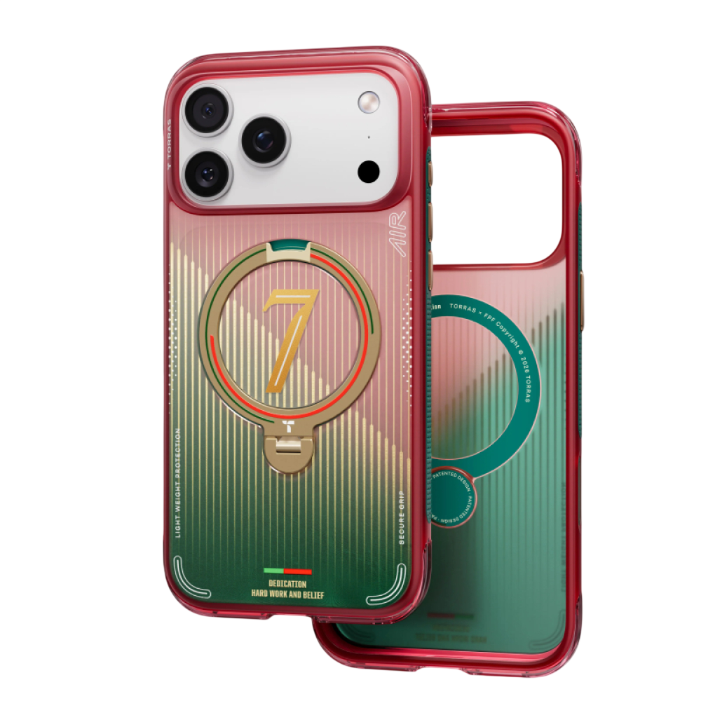 Torras X Portuguese Football Federation Ostand Q3 Air Magsafe Case for iPhone 17 Pro Max - Red/Green