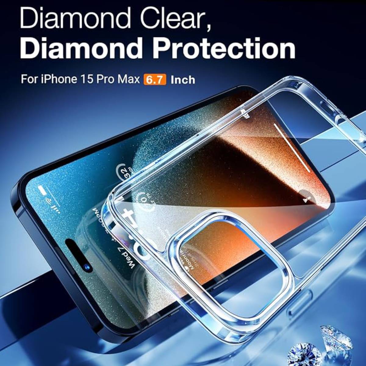 Torra Diamond Case for Apple iPhone 15 Pro Max - Clear