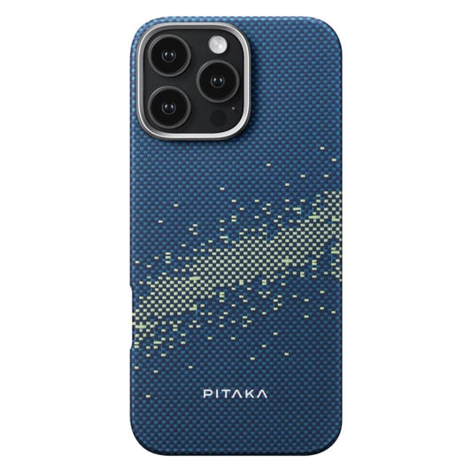 Pitaka Milky Way Galaxy StarPeak Tactile Woven Case for iPhone 16 Pro Max - Blue