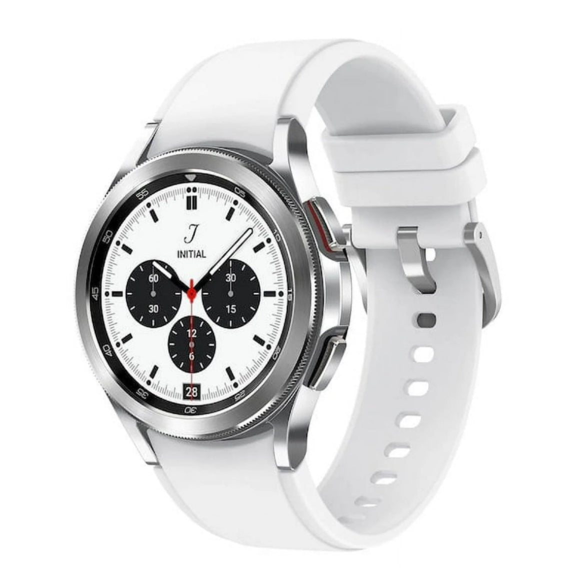 Samsung Galaxy Watch4 Classic Unisex 42mm Stainless Steel Case Smartwatch with Silver Sport Band - Bluetooth