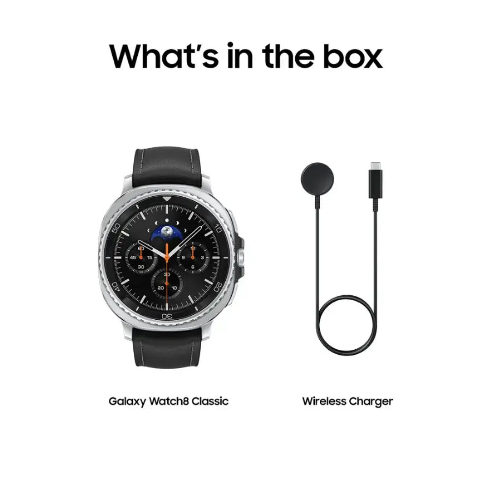 Samsung Galaxy Watch8 Classic 46mm Stainless Steel Case Smartwatch with Hybrid Band - Bluetooth