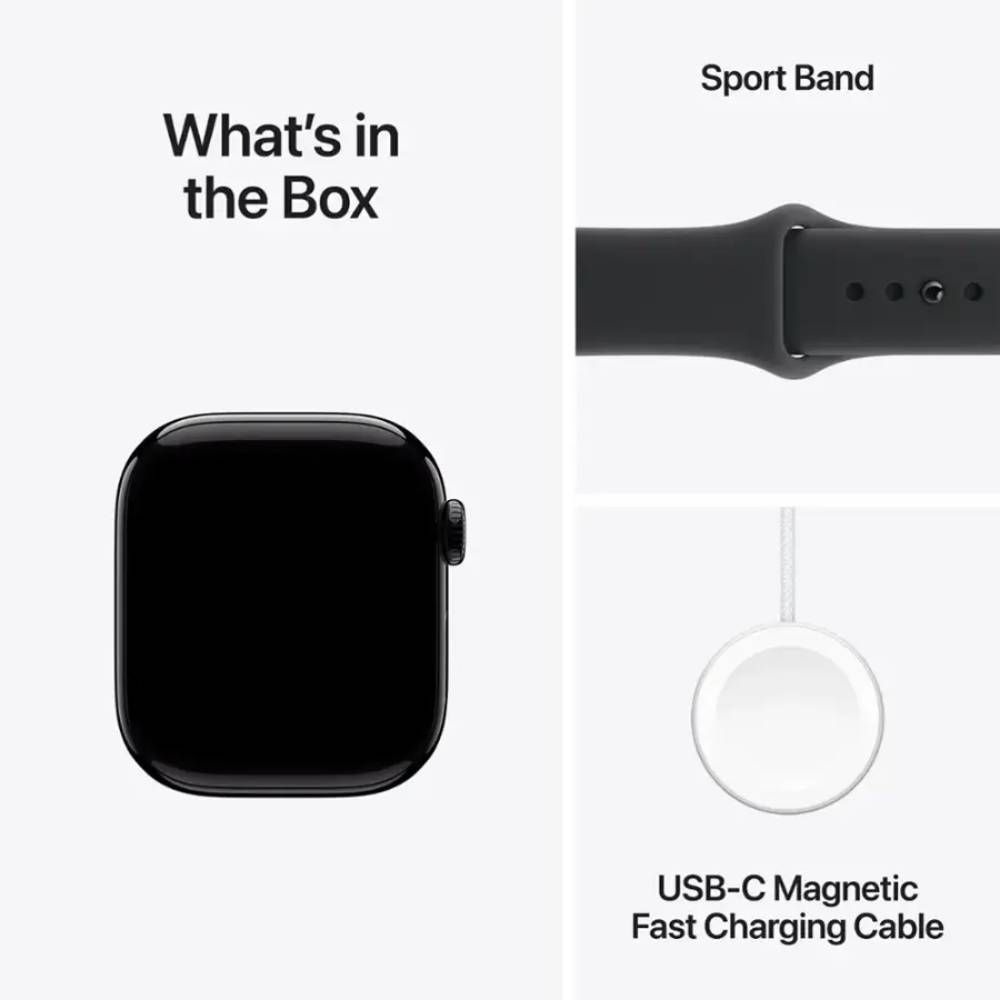 Apple Watch Series 11 Unisex 42mm Aluminum Case Smartwatch with Black Sport Band - GPS + Cellular