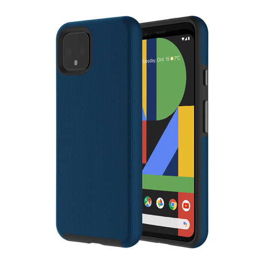 Estuche antigolpes de doble capa Axessorize PROTech con durabilidad de grado militar para Google Pixel 4 - Azul