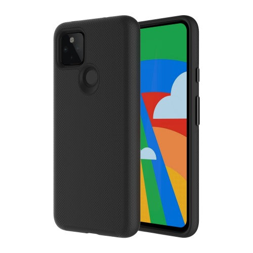 Estuche antigolpes de doble capa Axessorize PROTech con durabilidad de grado militar para Google Pixel 5 - Negro