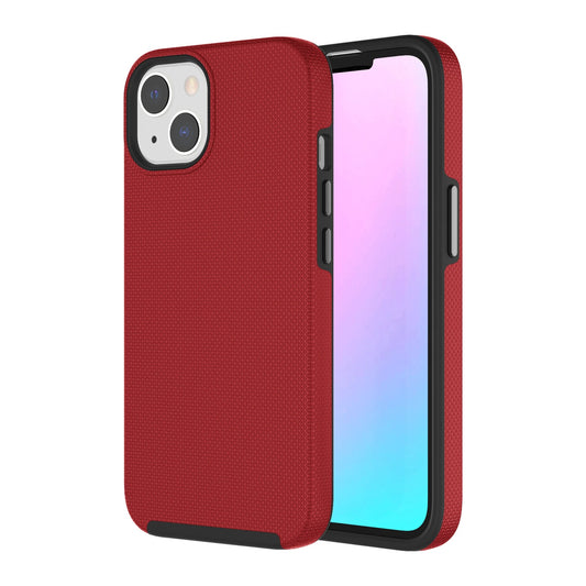 Funda antigolpes de doble capa Axessorize PROTech con durabilidad de grado militar para Apple iPhone 13 Mini - Rojo