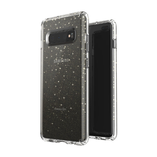 Speck Presidio Case for Samsung Galaxy S10+ - Clear/Gold Glitter