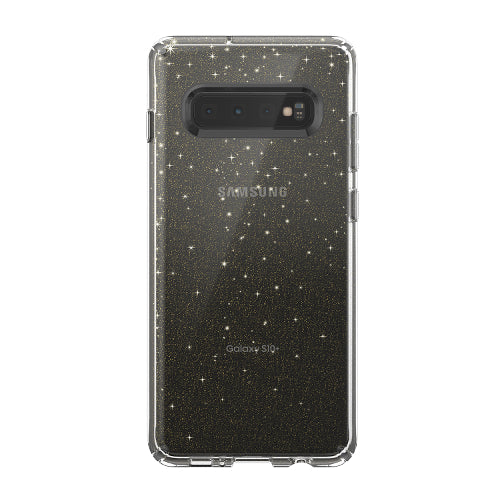 Speck Presidio Case for Samsung Galaxy S10+ - Clear/Gold Glitter