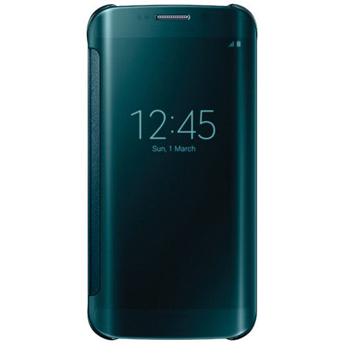 Funda transparente Samsung S-View Flip para Galaxy S6 Edge - Verde