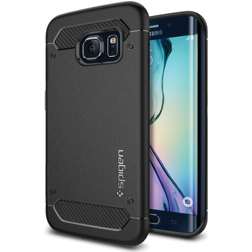 Funda protectora Spigen Armor Rugged para Samsung Galaxy S6 Edge - Negro