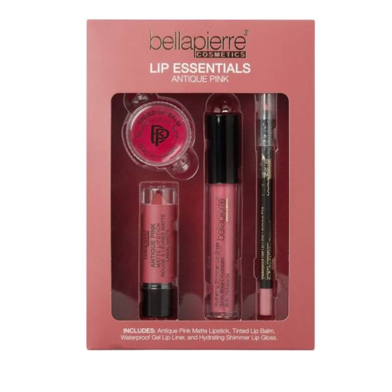 Bellapierre Cosmetics Lip Essentials(4 Piece) Kit - Antique Pink
