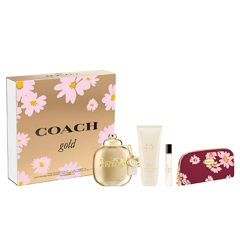 Coach Gold Women's (4-Piece) Eau de Parfum Gift Set