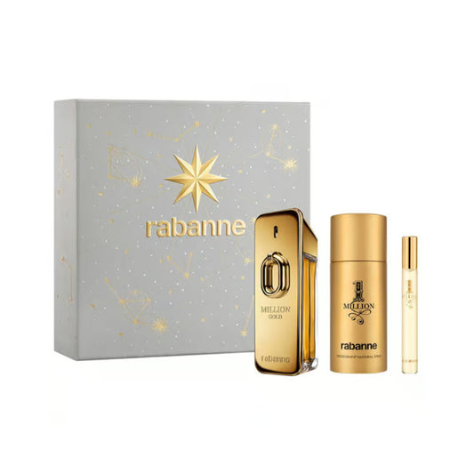 Paco Rabanne One Million Gold Intense Men's (3-Piece) Eau De Parfum Gift Set