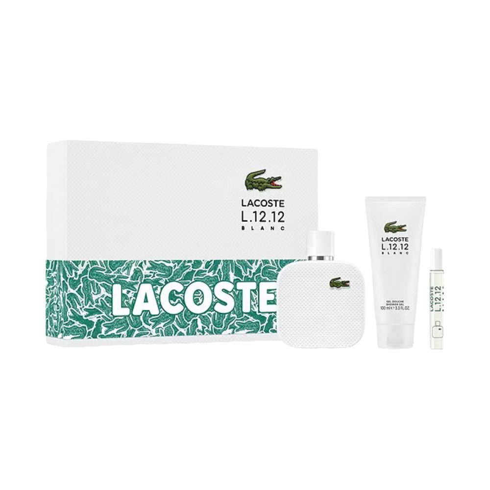 Lacoste L.12.12 Blanc (3 Piece) Eau De Toilette Gift Set