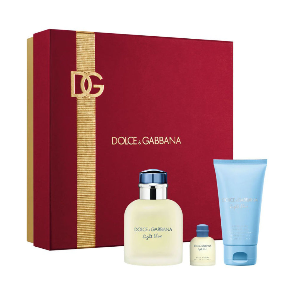 Dolce & Gabbana Light Blue Men's (3-Piece) Eau de Toilette Gift Set