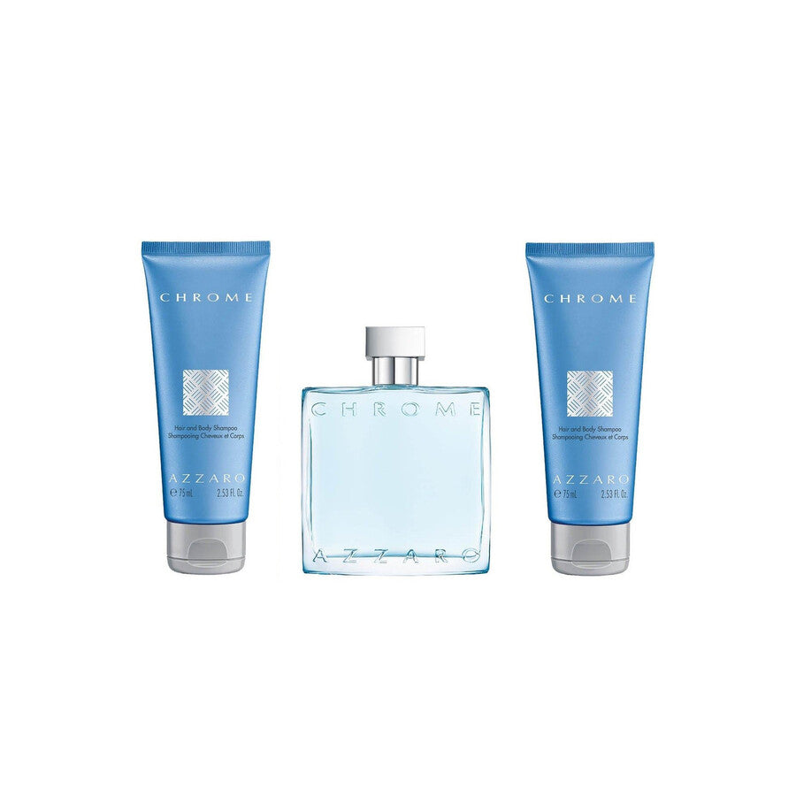 Azzaro Chrome Men's (3-Piece) Eau de Toilette Gift Set