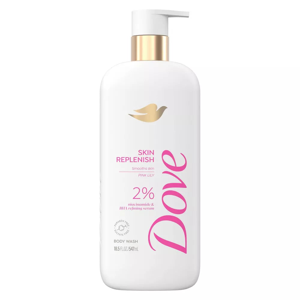 Dove Beauty Serum Body Wash Skin Replenish with 2% Niacinamide 18.5 Fl Oz