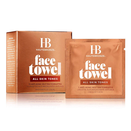 Haute Bronze Anti-Aging Self Tan Towelettes (15-Piece) 0.063 oz