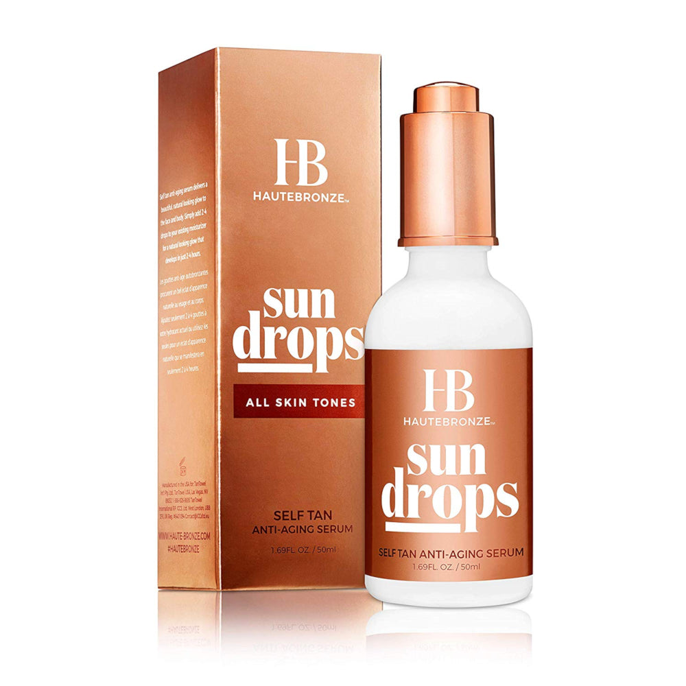 Suero autobronceador antienvejecimiento Sun Drops de Haute Bronze, 1,69 oz