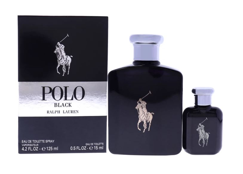 Polo Black de Ralph Lauren para hombre: set de regalo de 2 piezas