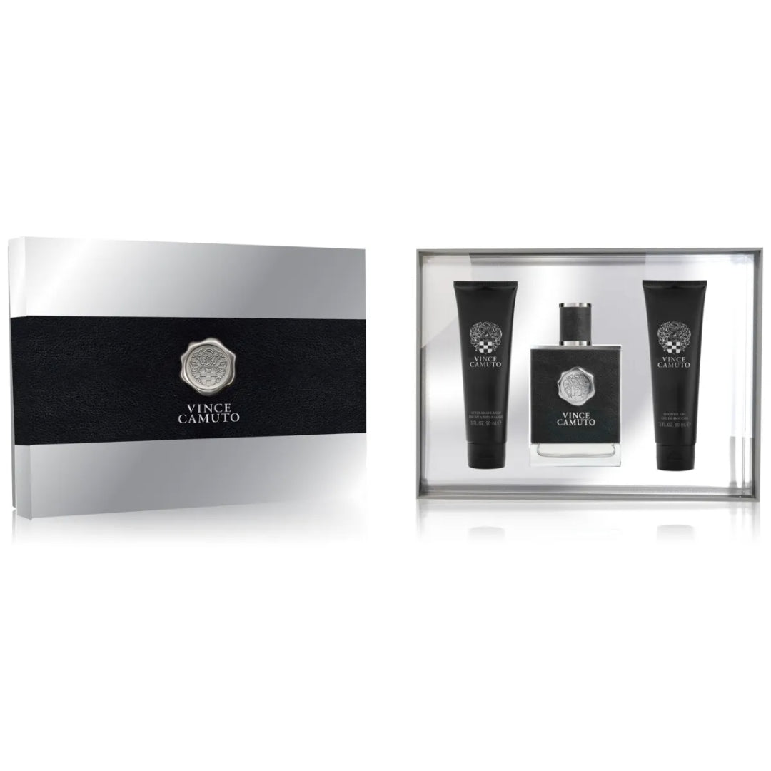 Men's 3-Pc. Vince Camuto 3.4oz EDT 3oz aftershave 3oz gel