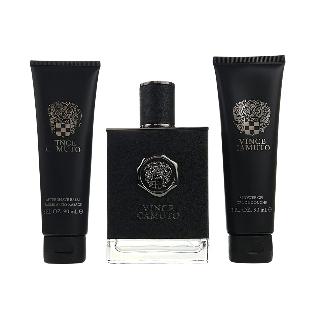 EDT Vince Camuto de 3,4 oz para hombre, loción para después del afeitado de 3 oz, gel de 3 oz