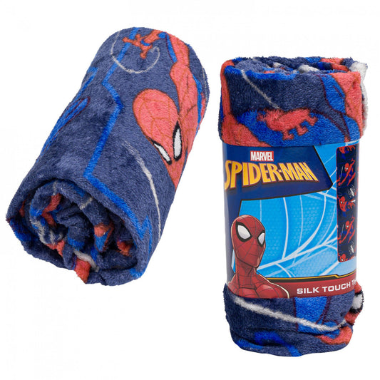 Disney 40" x 50" Spider Man Throw Blanket - Blue