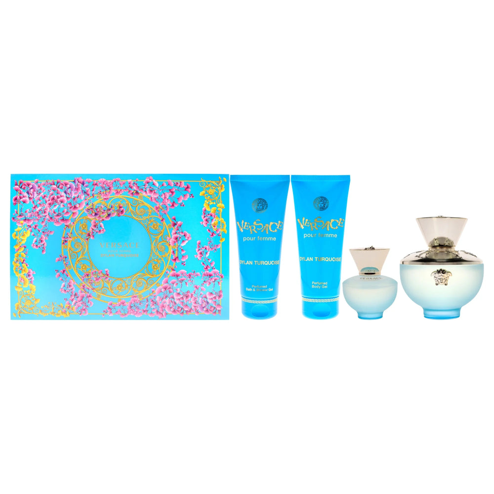 Versace Pour Femme Dylan Turquoise Gift Set (4 Piece)