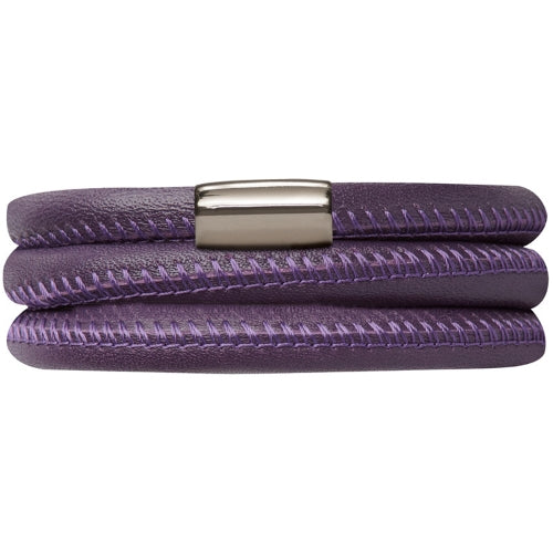 Endless Jewelry Triple Wrap Leather Bracelet - Purple - Curacao