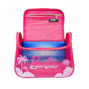 Impressions Vanity Barbie Beauty Double Zipper Makeup Bag with Top Handle - Pink