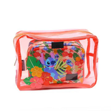 Impressions Vanity Disney Stitch Clutch Set for Makeup Accessories - Orange