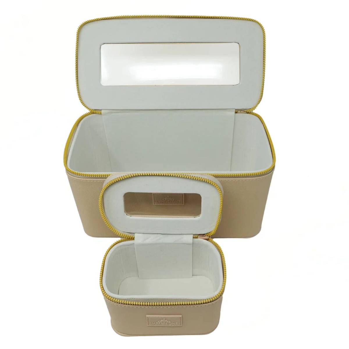 Impressions Vanity Cyprus Essentials Travel Cosmetic Case Set (2-Piece) - Beige