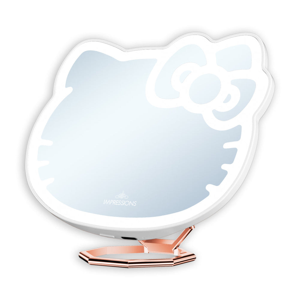 Impressions Vanity Hello Kitty Pocket Mirror with Ring Stand - White
