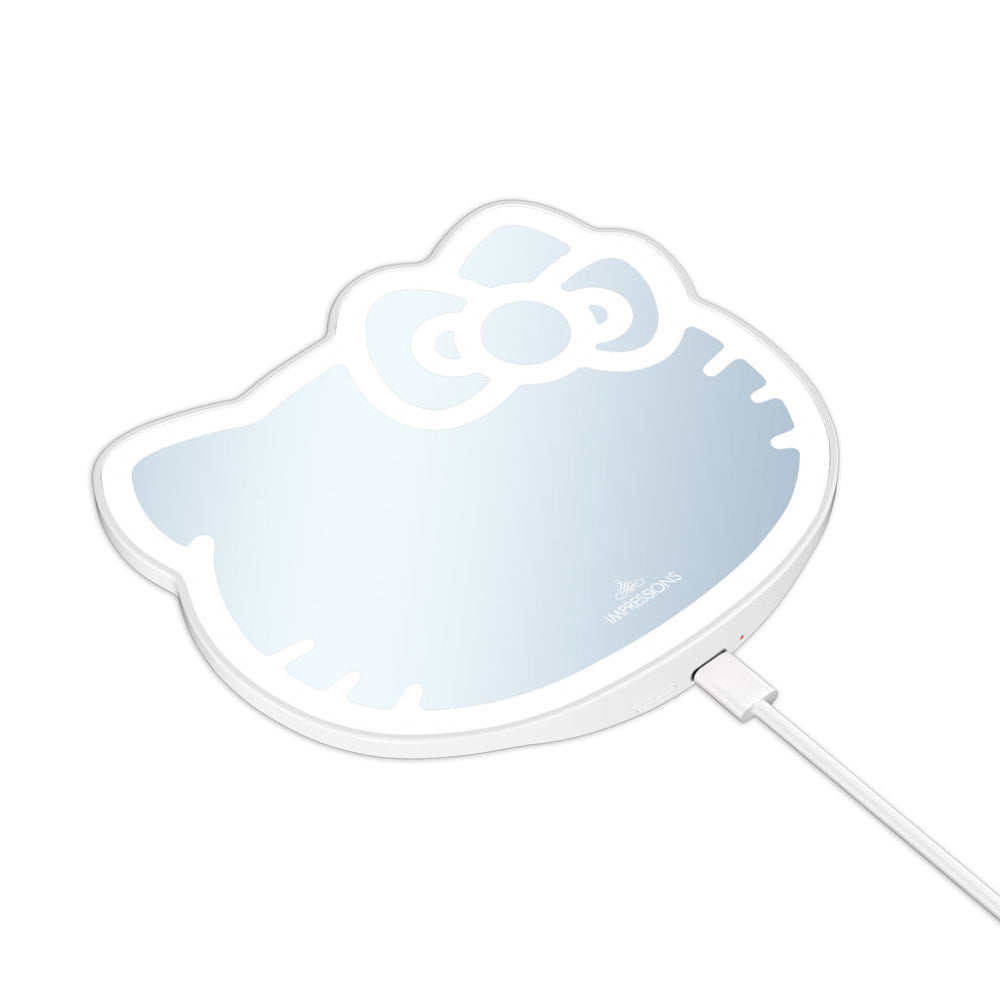 Impressions Vanity Hello Kitty Pocket Mirror with Ring Stand - White