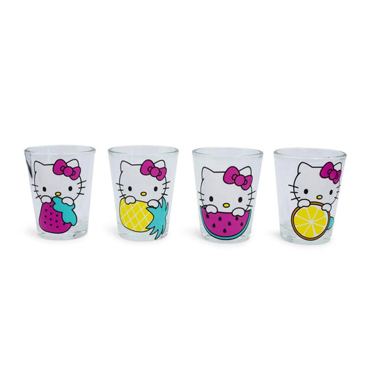 Sanrio Hello Kitty 1.5 oz Mini Shot Glasses (Set of 4) - Multicolor